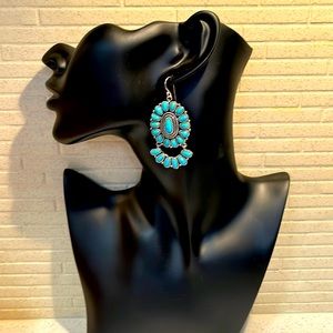 Oversized Turquoise Earrings